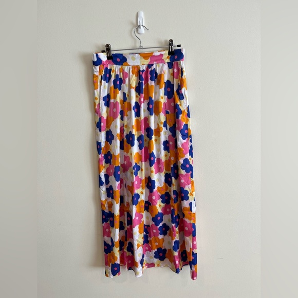 Monkl Floral Women’s Skirt Maxi Multi Color Vaca Beach Colorful Size S NWT - Picture 3 of 6